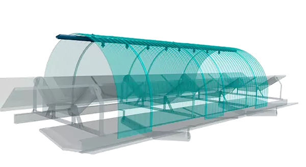 Fire resistant conveyor belt cover - Capotex special model