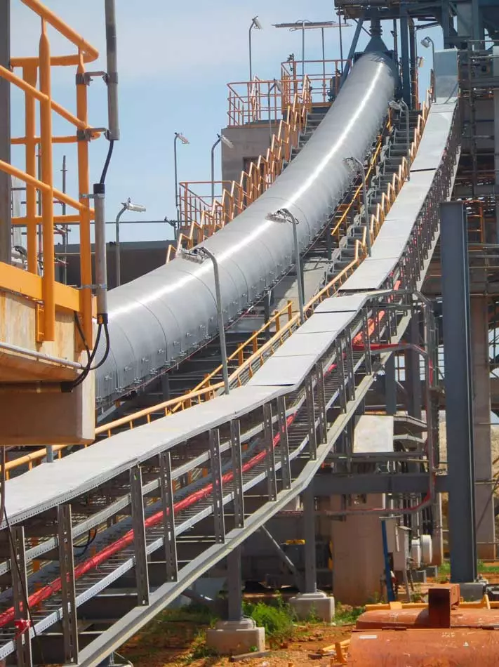 belt conveyor hood at mining company ThyssenKrupp Polysius