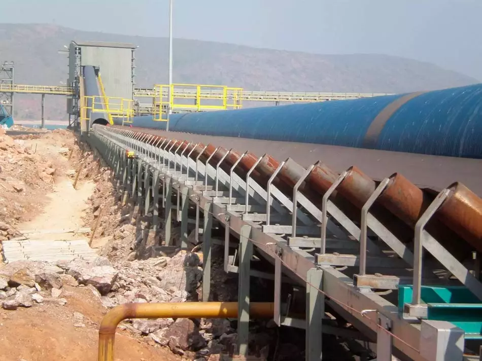 Zero emission belt conveyor hood for mining company at Gangavaram Port India