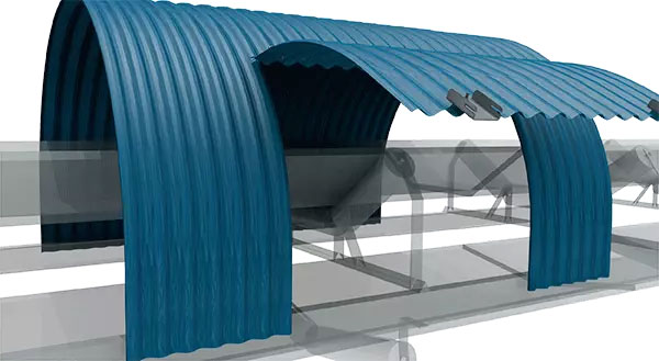 Cover for conveyor belt window model V2