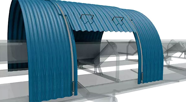 Cover for conveyor belt window model V3